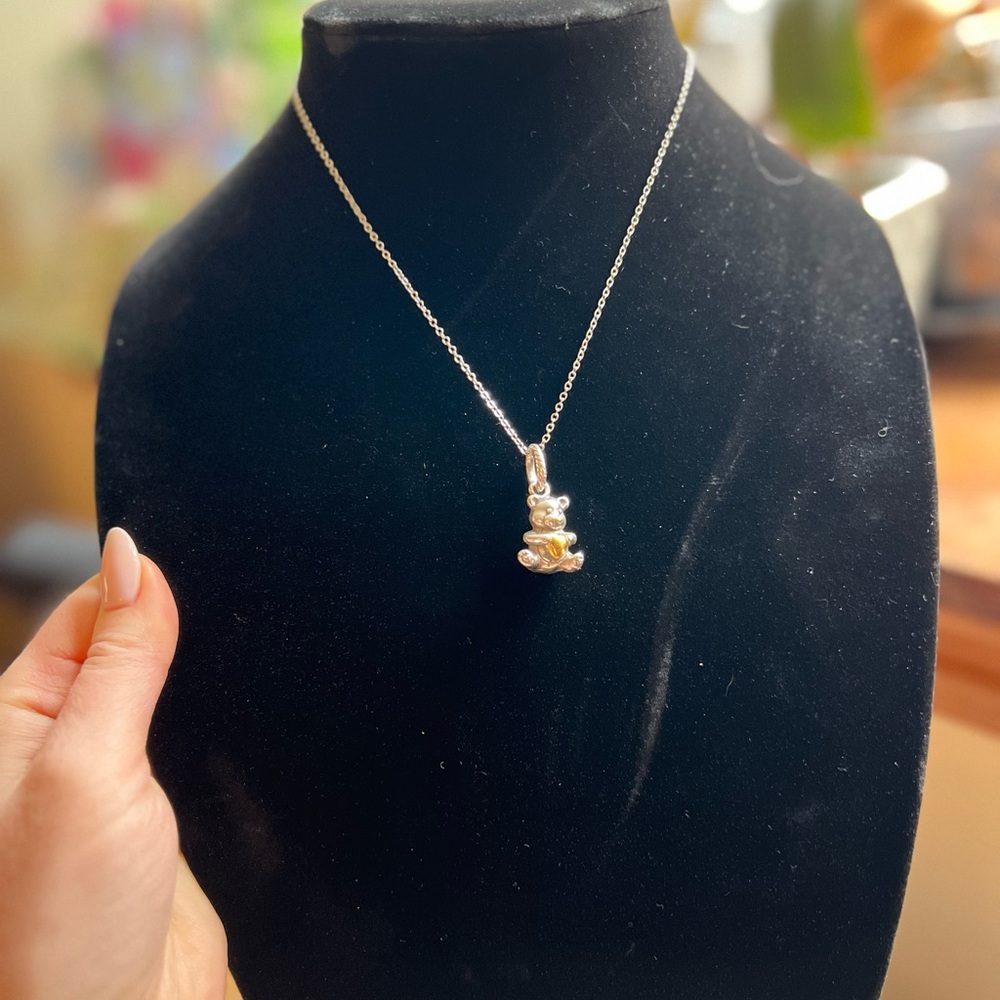 Brighton Teddy Pendant Charm on Unbranded Chain - Picture 9 of 12